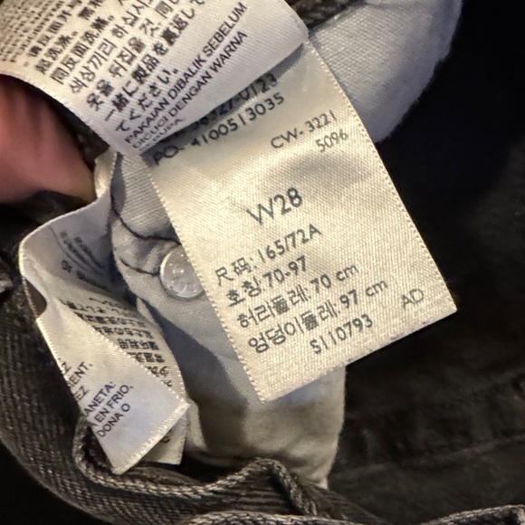 Black Levi’s Distressed Denim Shorts - Picture 3 of 3